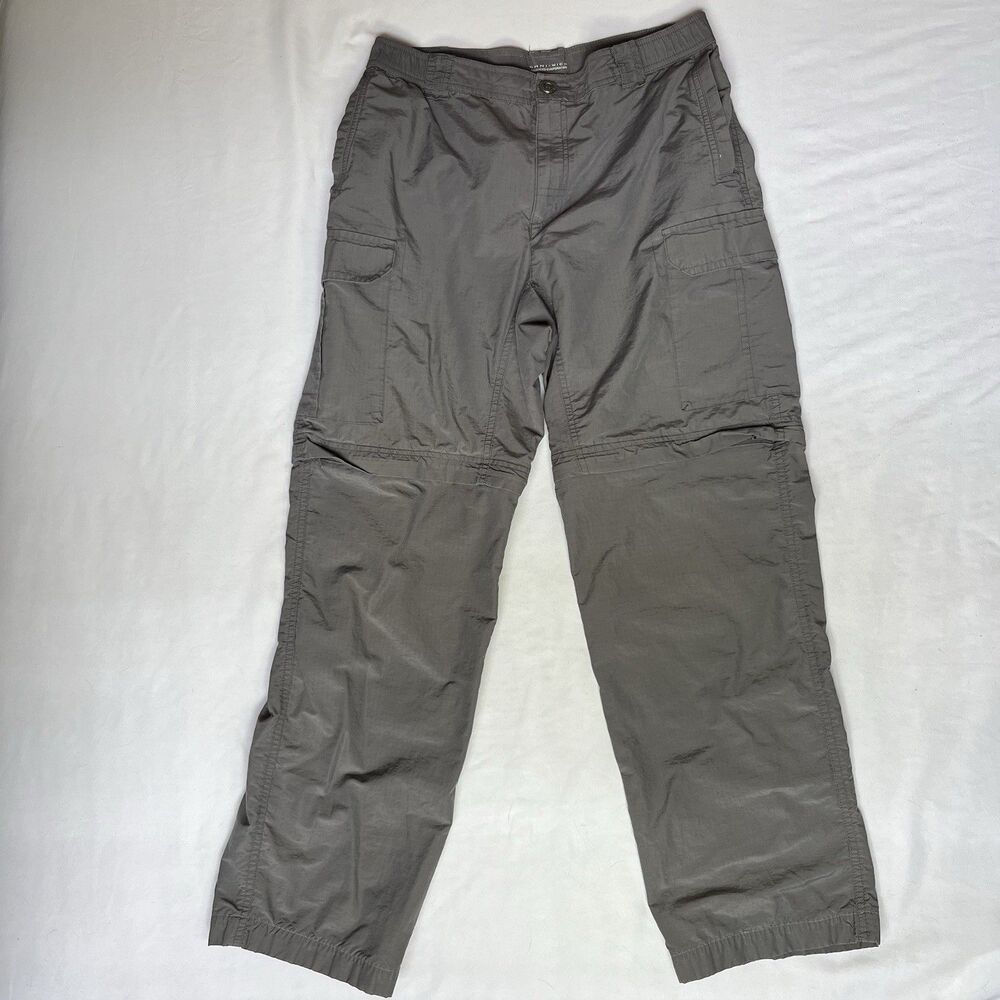 Columbia Silver Ridge Cargo Convertible Pants Mens 32x30 S Grey Ripstop AM8603